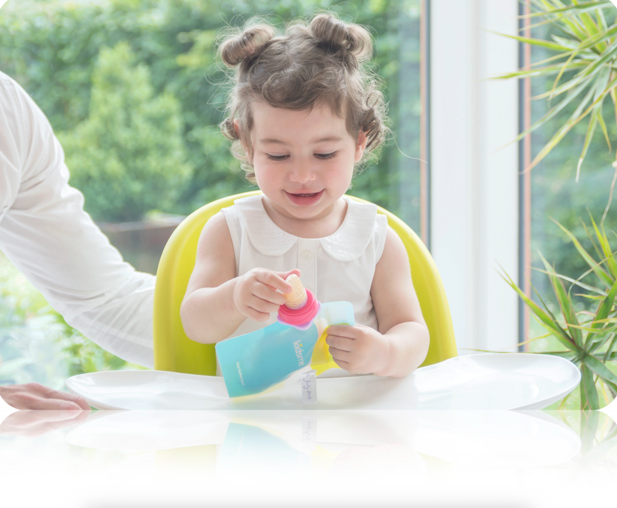 Kidsme - Reusable Food Pouch with Adaptor Set