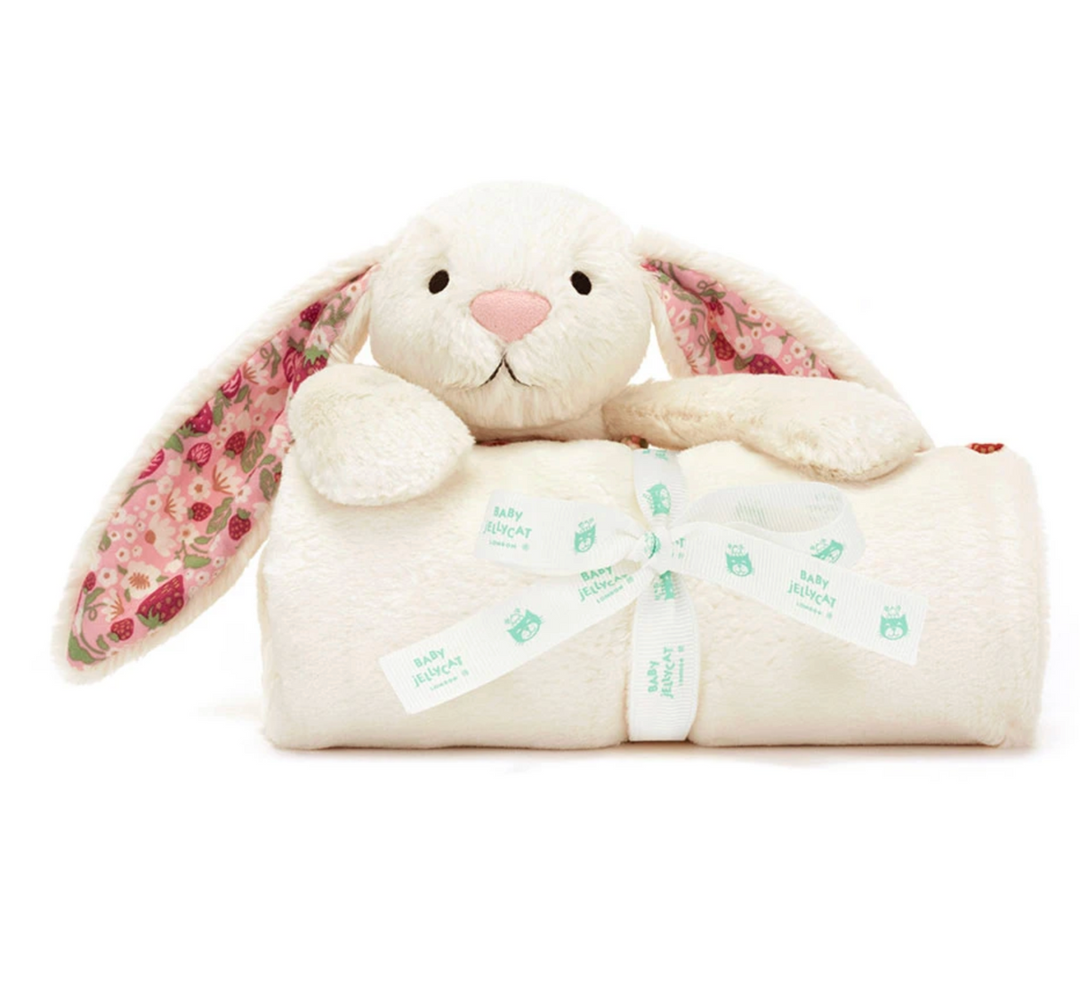Jellycat Blossom Cream Bunny 'Berry' Blankie
