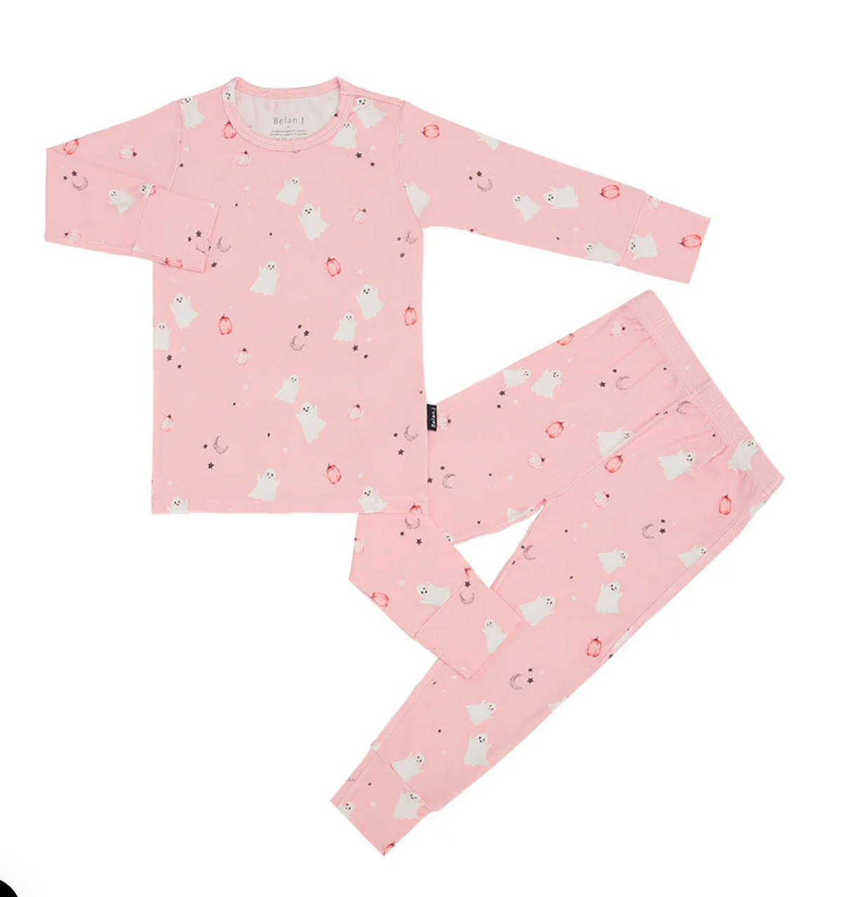 Belan.J Long Sleeve PJ Set - Pink Ghosts