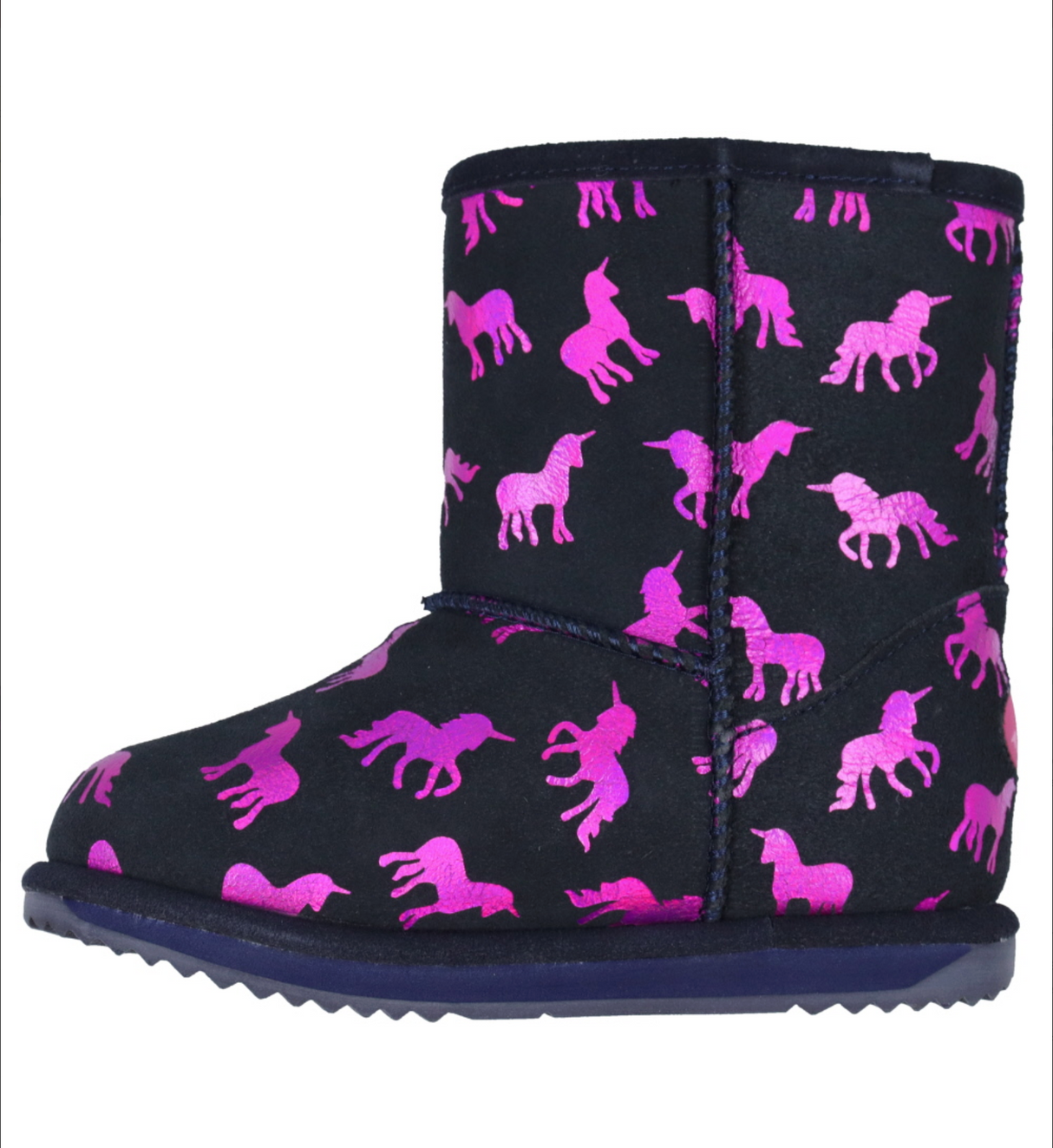 EMU Teddy Boots - Rainbow Unicorn Brumby Midnight