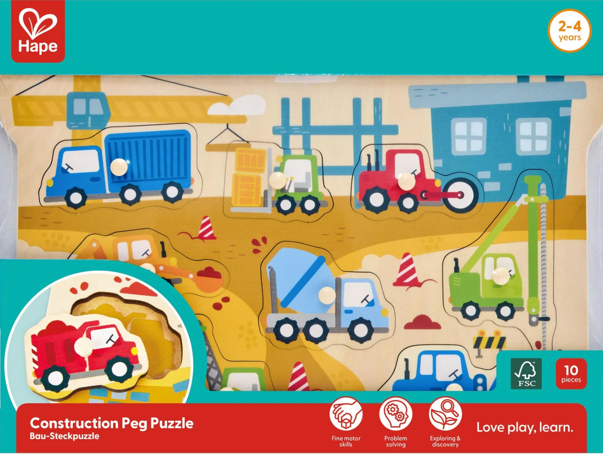 Hape Construction Peg Puzzle
