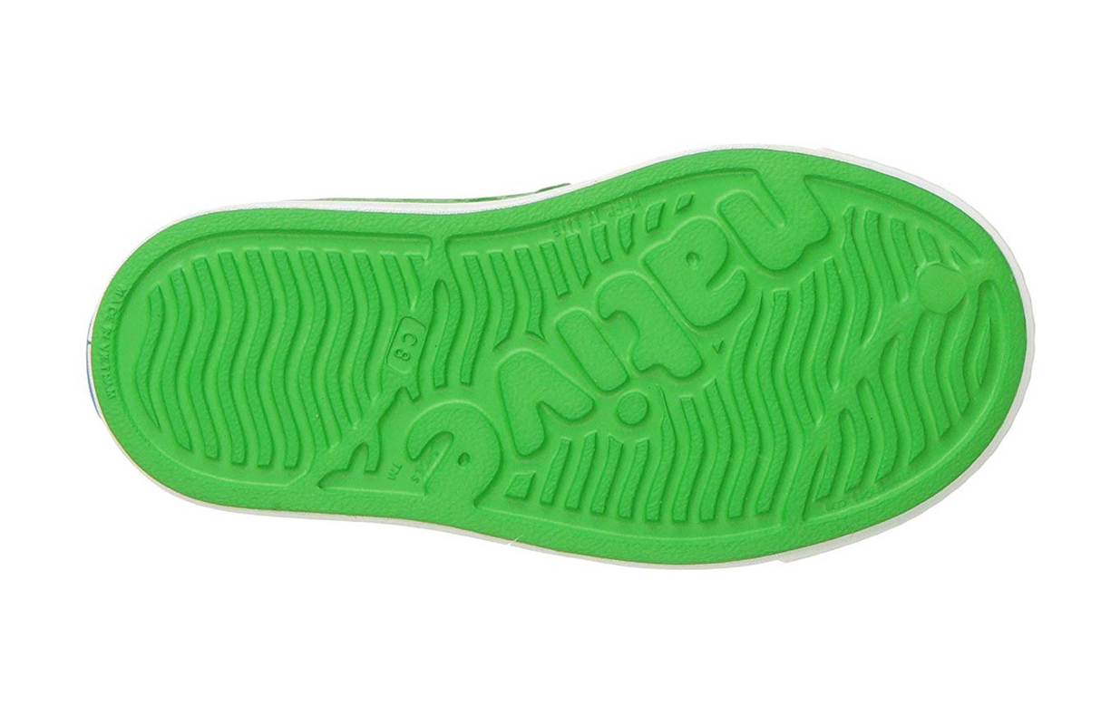 Native Jefferson Shoes - Grasshopper Green/ Shell White