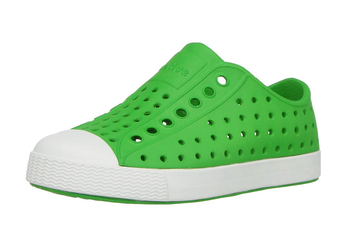 Native Jefferson Shoes - Grasshopper Green/ Shell White