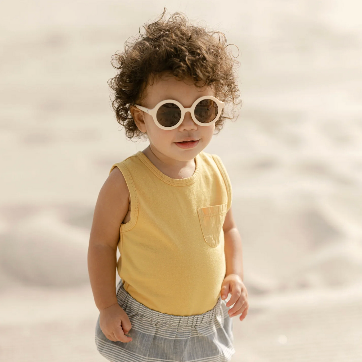 Babiators Non-Polarized Euro Round Sunglasses - Sweet Cream (6Y+)