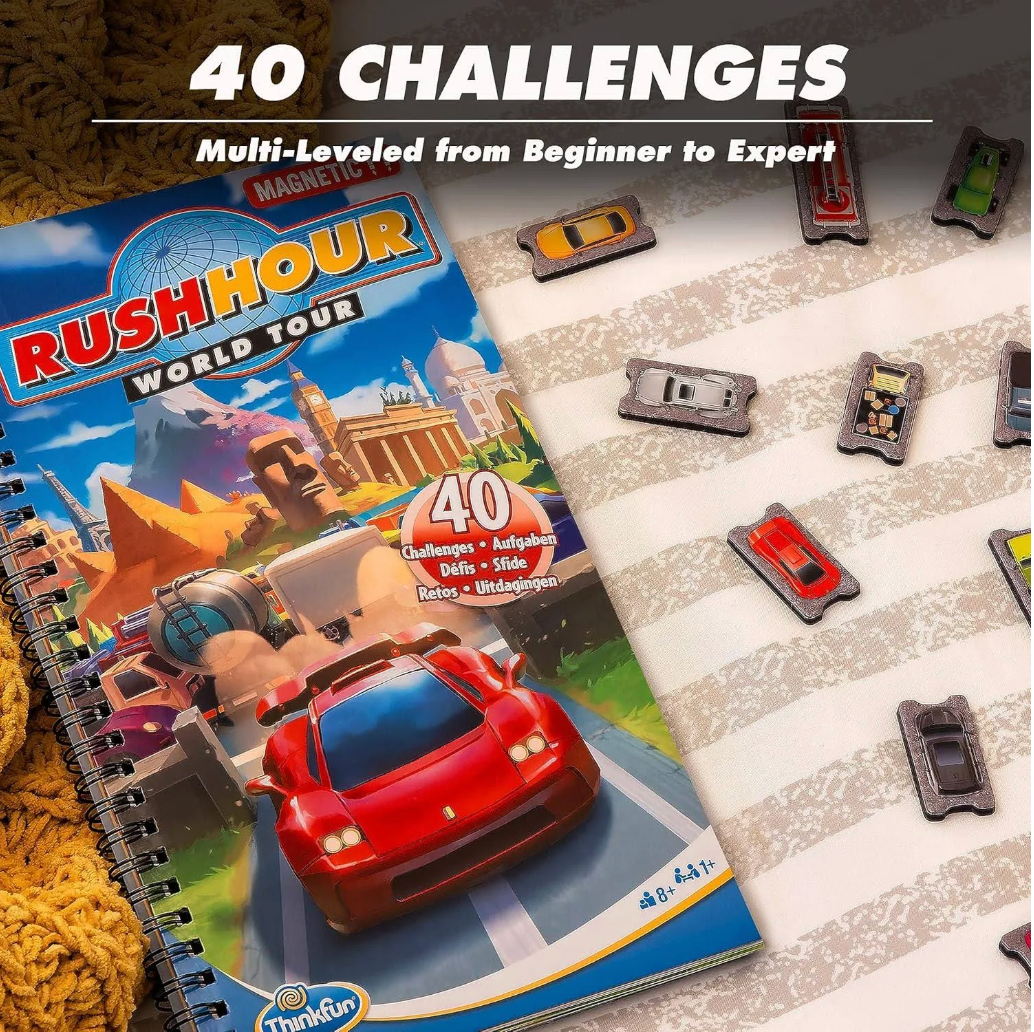 Ravensburger Think Fun Rush Hour Magnetic Travel Puzzle