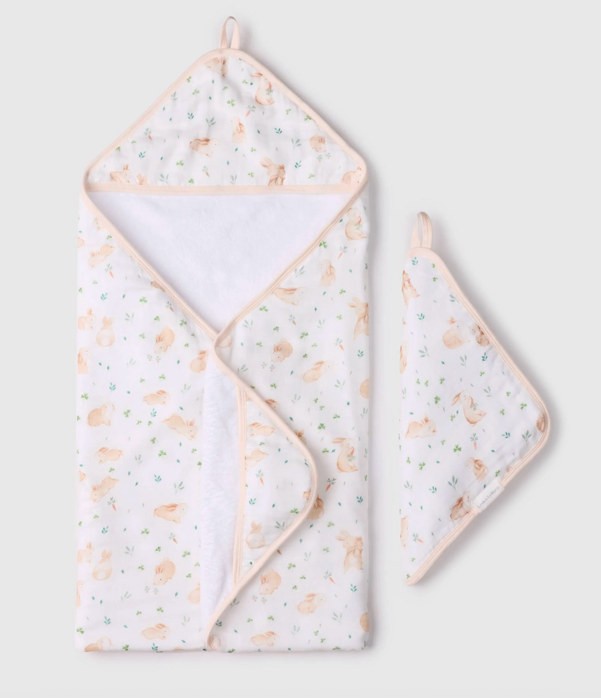 Loulou Lollipop Hooded Towel Set - Bunny Meadow