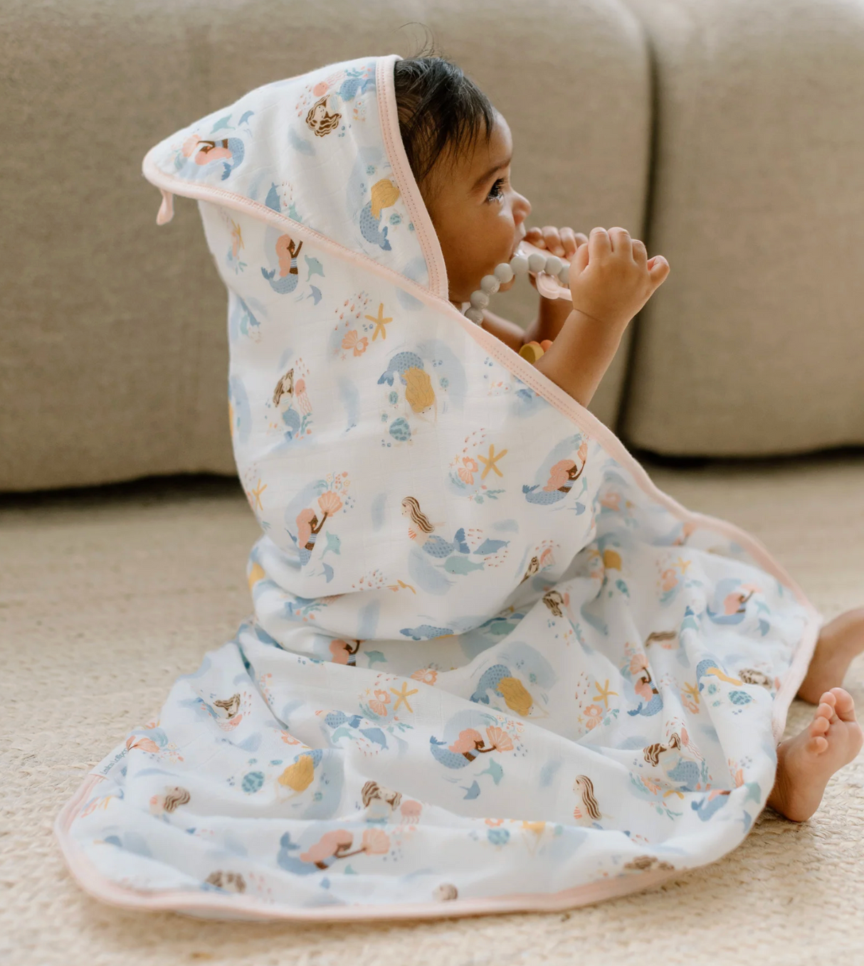 Loulou Lollipop Hooded Towel Set - Mermaids
