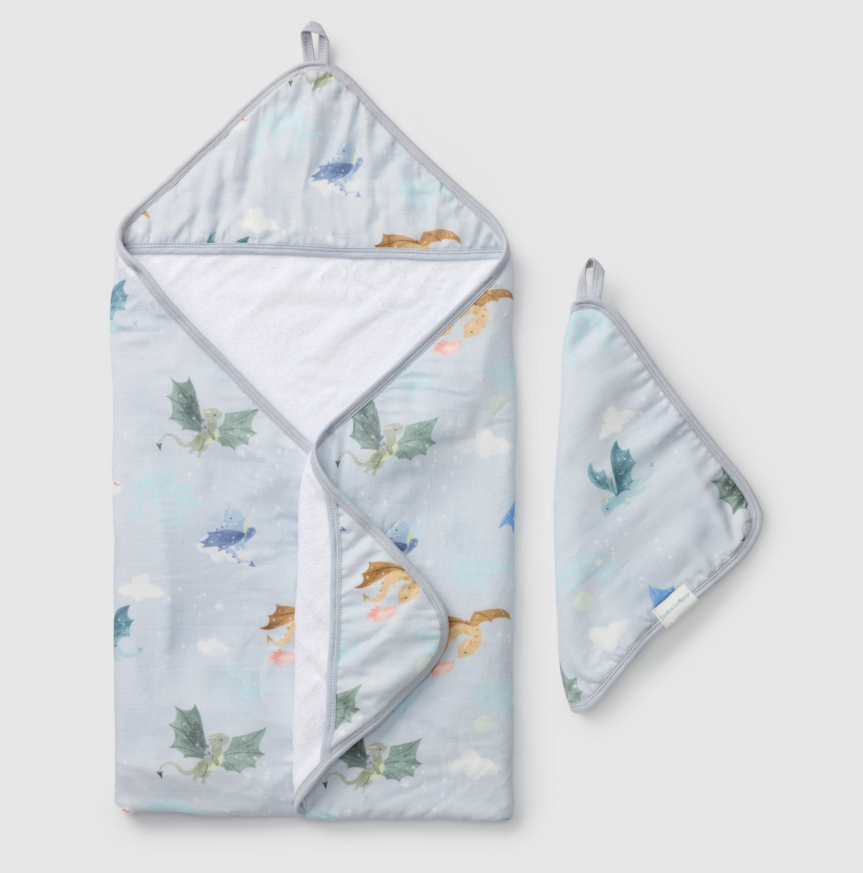 Loulou Lollipop Hooded Towel Set - Magical Dragons
