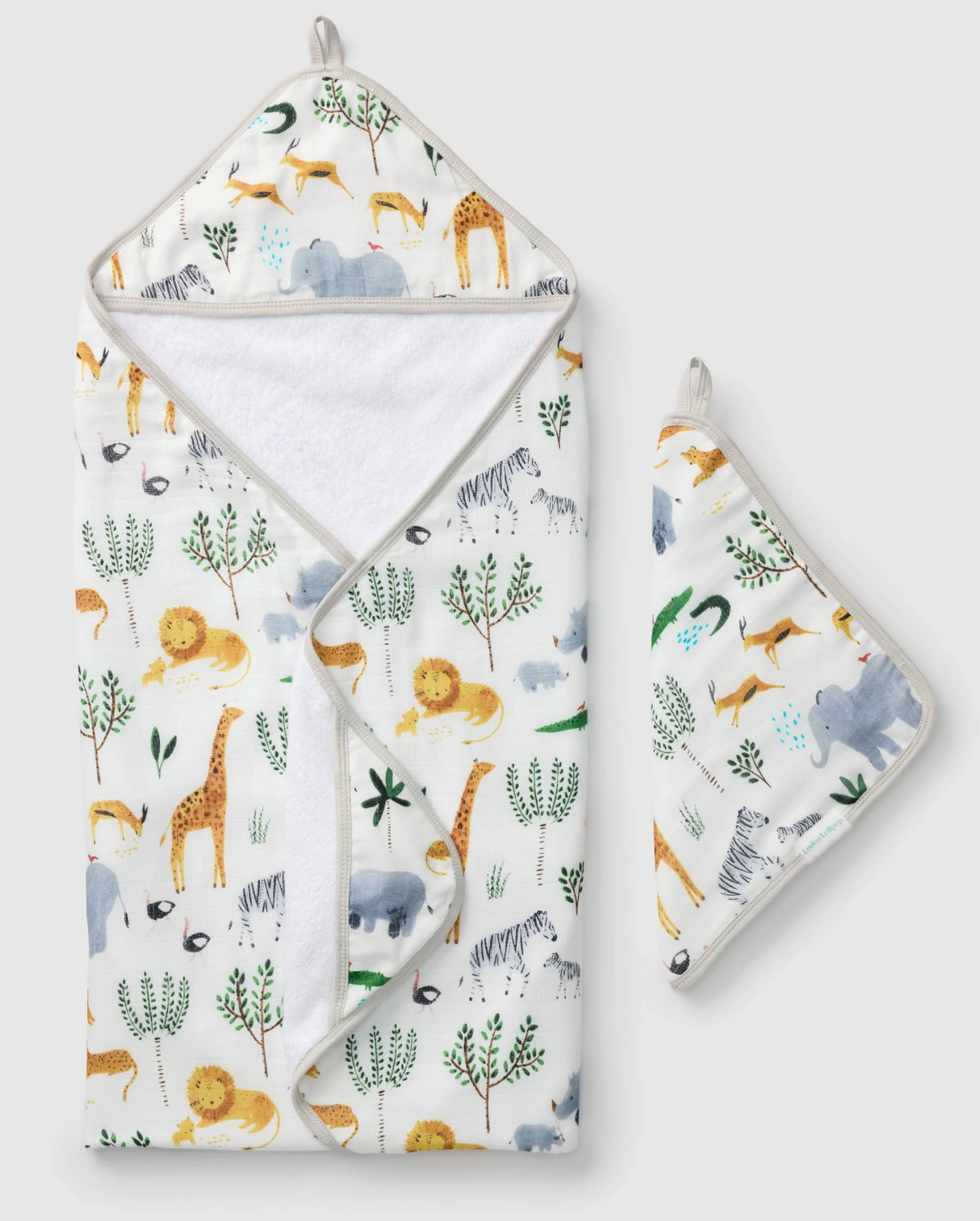 Loulou Lollipop Hooded Towel Set - Safari Jungle