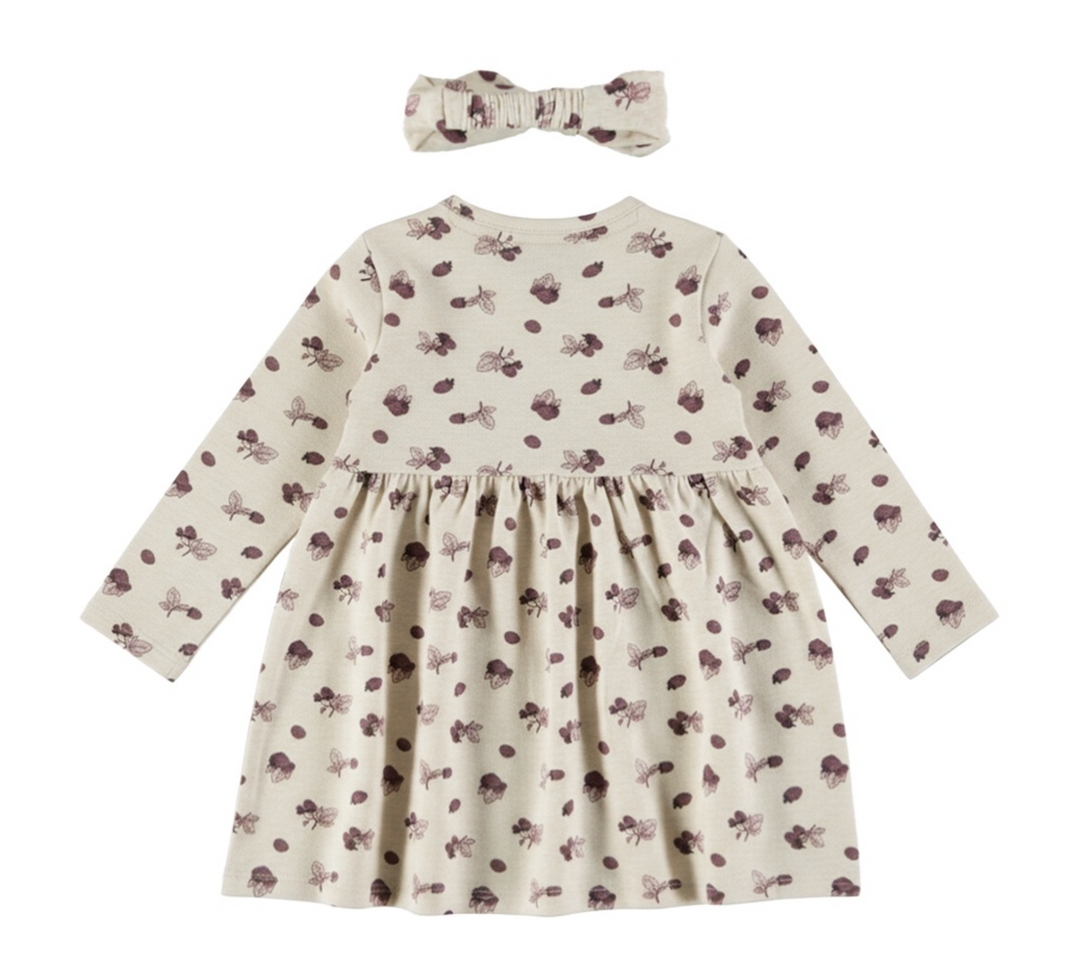 Dirkje Girls’ Set - White Dress, Hairband, Berries