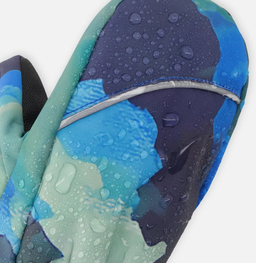 Deux Par Deux Play Winter Mittens - Blue Camouflage