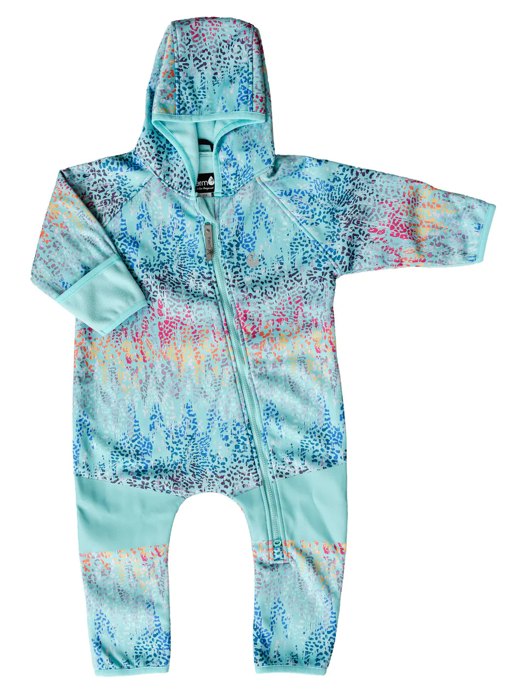 Therm Water & Wind proof Fleece Onesie - Rainbow Leopard