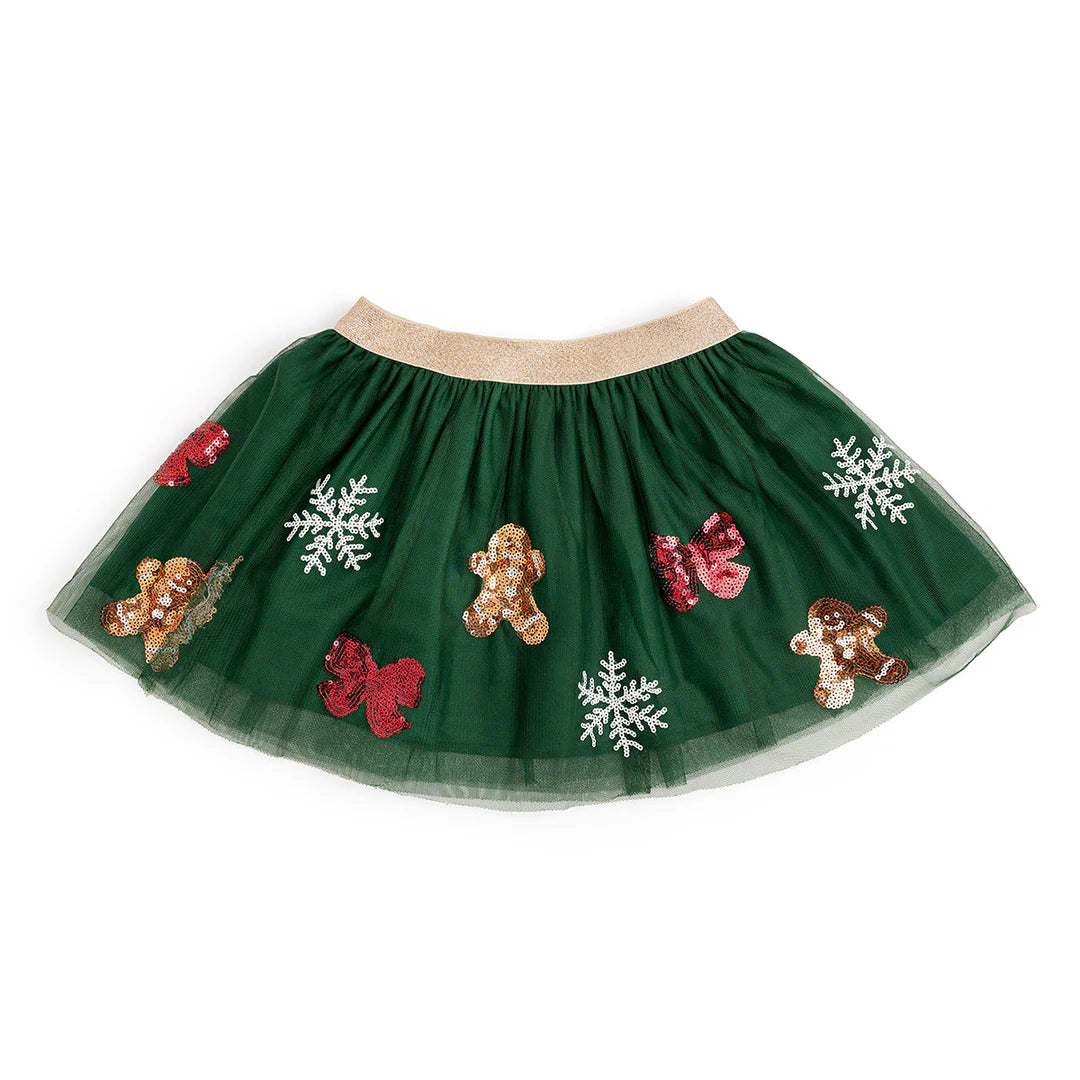Sweetwink Gingerbread Joy Sequin Christmas Tutu
