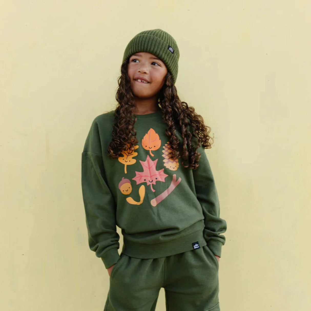 Whistle & Flute Ribbed Beanie - Olive