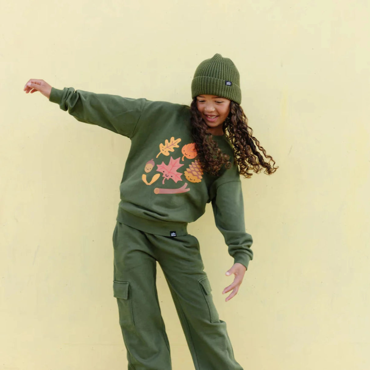Whistle & Flute Ribbed Beanie - Olive