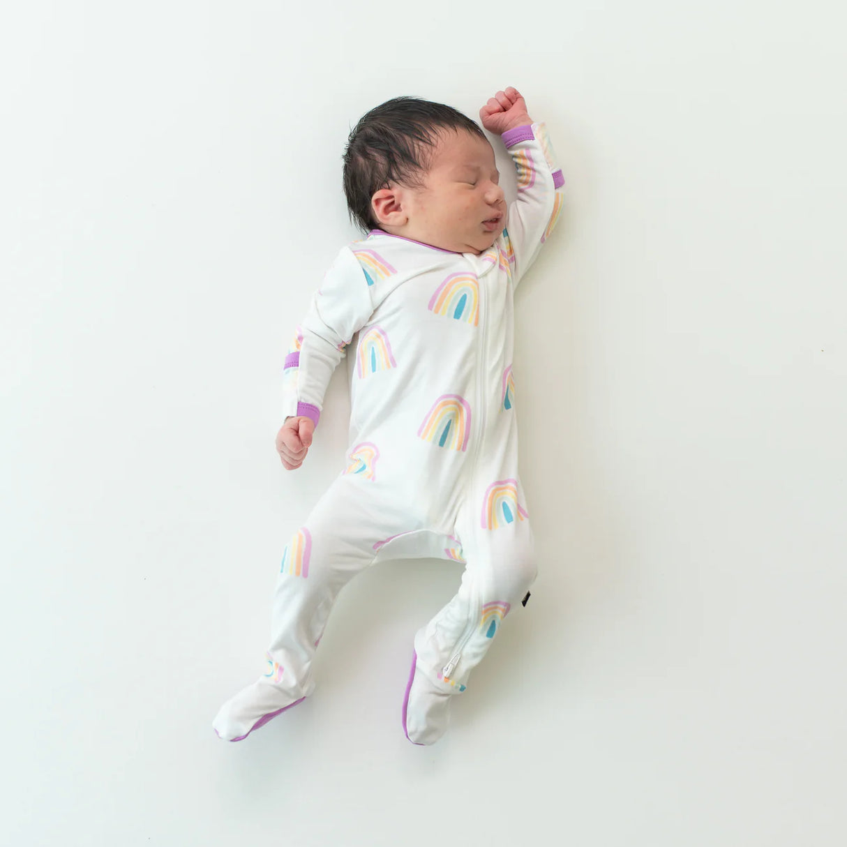 Kyte Baby Zippered Footie - Poi Rainbow