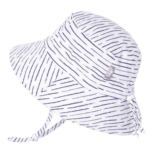 Jan & Jul Kids Cotton Floppy Hats - White Waves