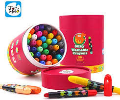 Jar Melo Silky Washable Crayons - 36 Colors