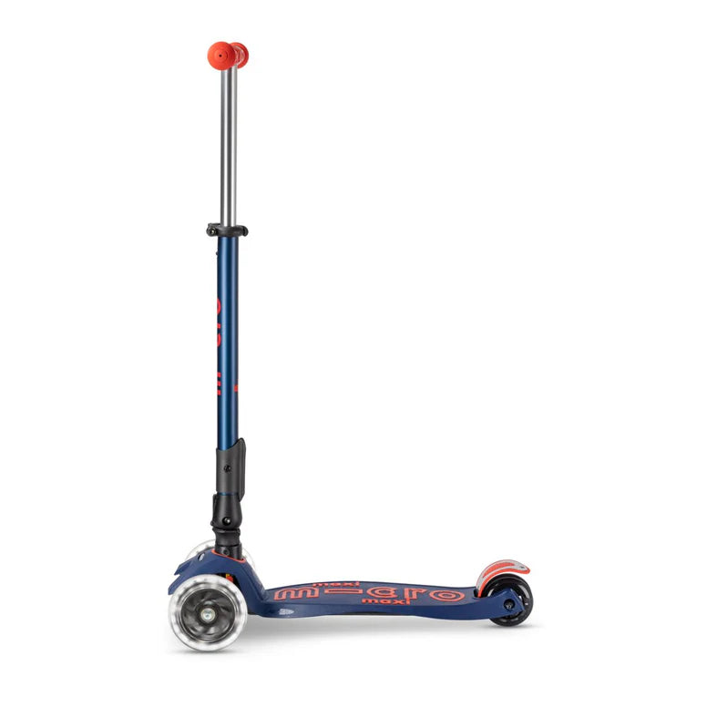 Micro Maxi Foldable LED Scooter - Navy Orange