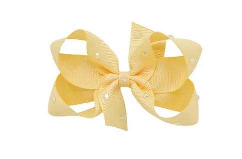Olilia Medium Crystal Bow - Chamois