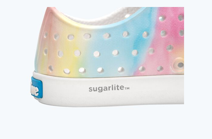 Native Jefferson Print Shoes - Shell white / Shell White/ Pastel Tie Dye