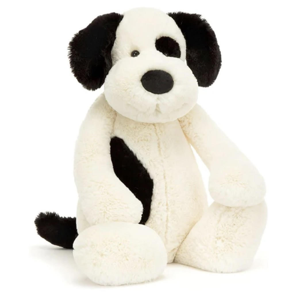 Jellycat I am really big bashful black and cream puppy