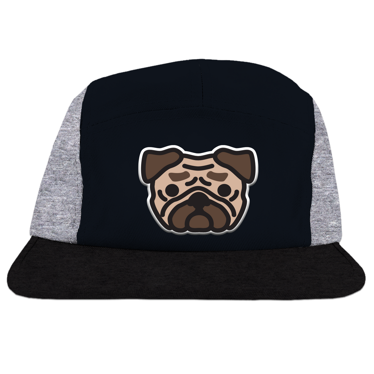 Whistle & Flute Kawaii Pug Camp Cap