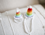 Design & Delight Gifts Rainbow Party Hat Crochet Accessory 🌈🎉✨