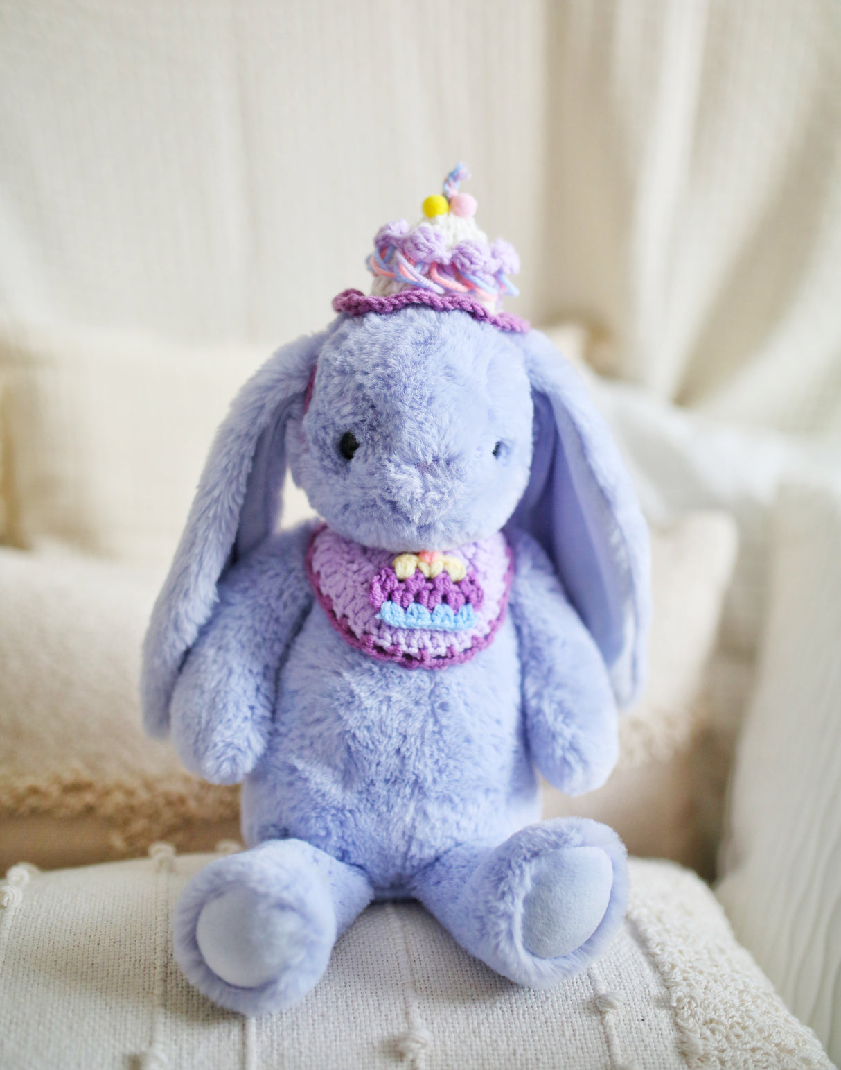 Design & Delight Gifts Pastel Birthday Cake Crochet Outfit 🎂💜🍭