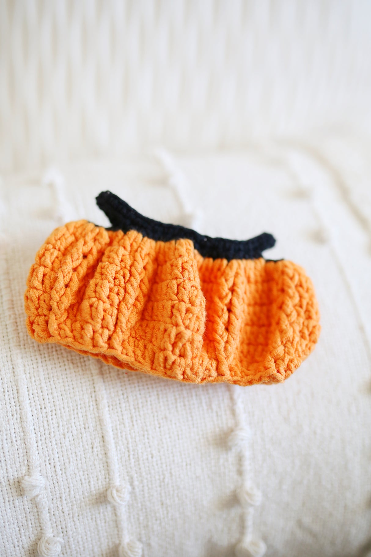 Design & Delight Gifts Pumpkin Patch Halloween Crochet Outfit 🖤✨