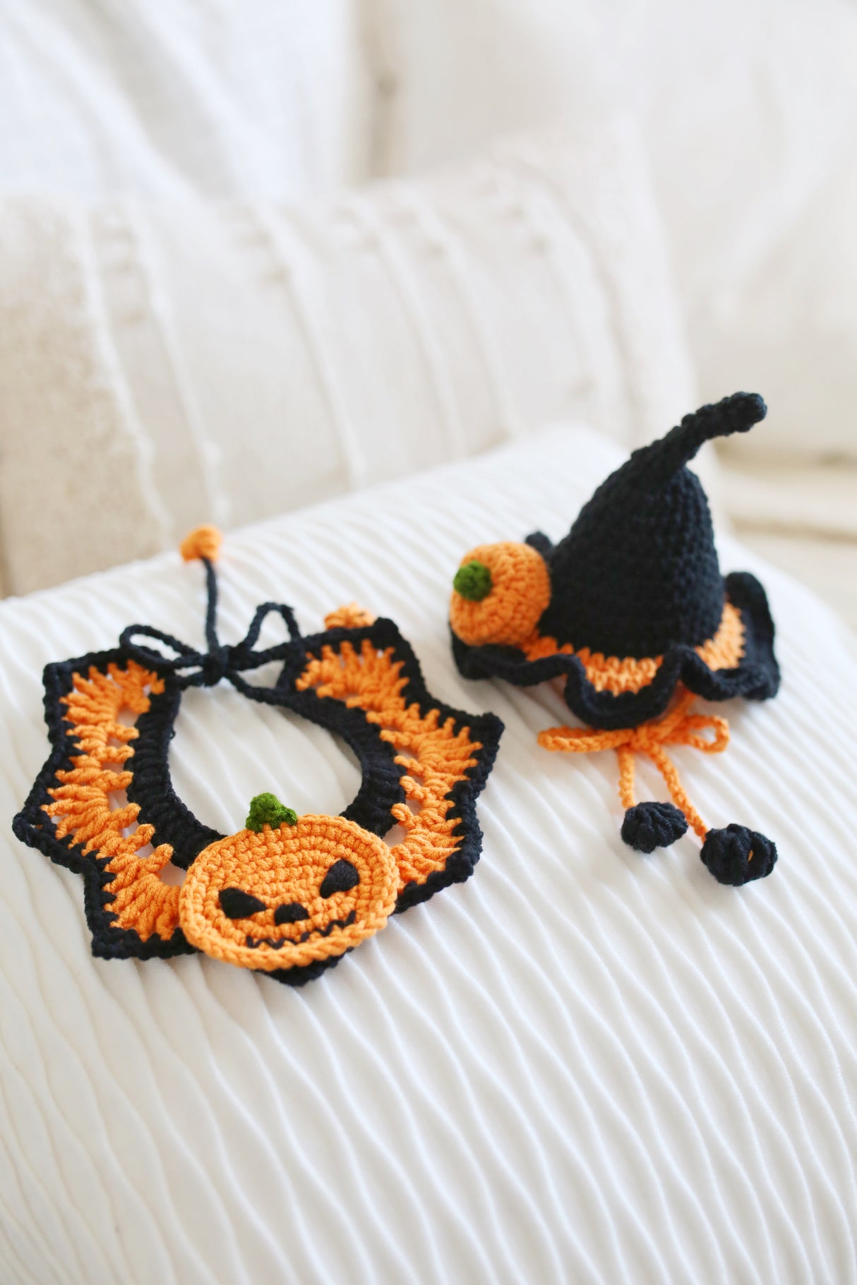 Design & Delight Gifts Pumpkin Spells Halloween Crochet Outfit 🎃🖤✨