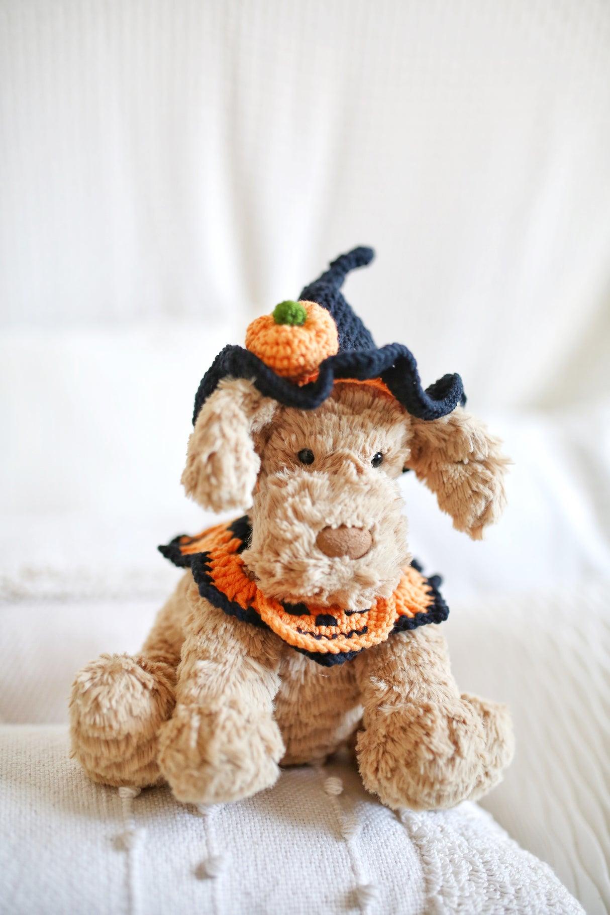 Design & Delight Gifts Pumpkin Spells Halloween Crochet Outfit 🎃🖤✨