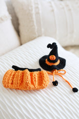 Design & Delight Gifts Pumpkin Patch Halloween Crochet Outfit 🖤✨
