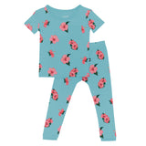 Kyte baby Short Sleeve with Pants Pajamas in Hibiscus