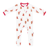 Kyte Baby Zippered Footie - Bear Hearts