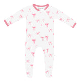 Zippered Footie in Bow