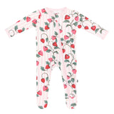 Kyte baby Zippered Footie in Strawberry Fields