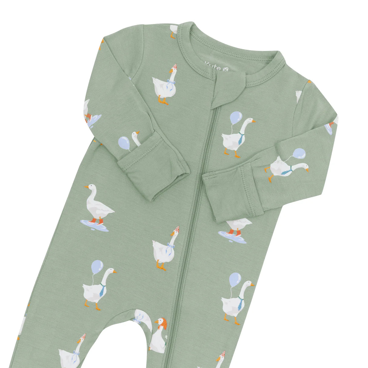 Kyte Baby Zippered Footie - Silly Goose