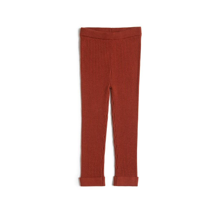 Miles the Label Merino Wool  Fille Legging - Dk. Orange