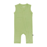 Kyte baby Ribbed Zippered Sleeveless Romper in Honu
