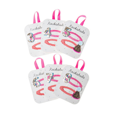 Rockahula Birthday Glitter Clips
