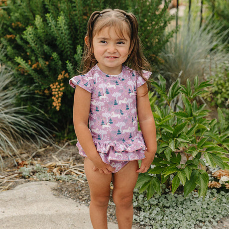 Current Tyed - The "Kinsley" Girls 2 Piece Twirl Rashguard Set