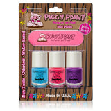 Piggy Paint 3 Pack & file- Sea-Quin, Forever Fancy, Girls Rule