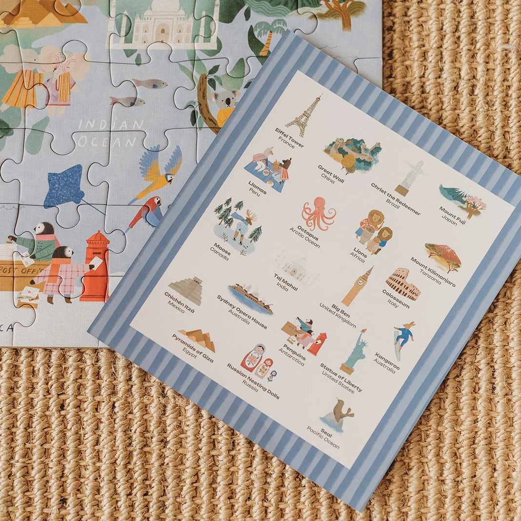 Once Upon a Puzzle - Around the World! A Look & Find Adventure 100 Piece