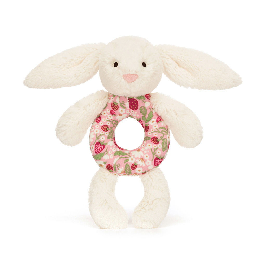 Jellycat Blossom Cream Bunny 'Berry' Ring Rattle – Mini Wonders Canada