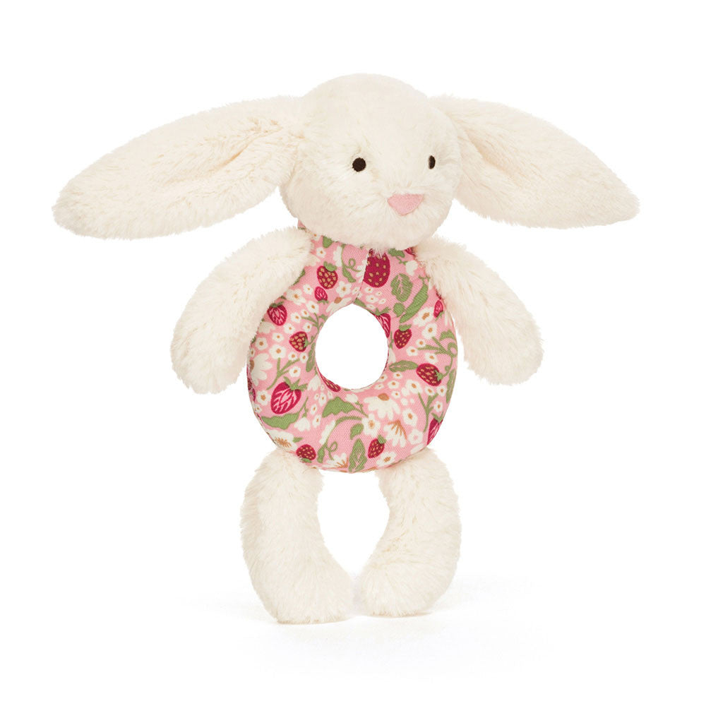 Jellycat Blossom Cream Bunny 'Berry' Ring Rattle – Mini Wonders Canada