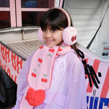 Rackahula Cheerful Cherry Knitted Scarf 3-10y