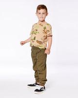 Deux Par Deux Boys Jersey Tee Printed Camping Trip