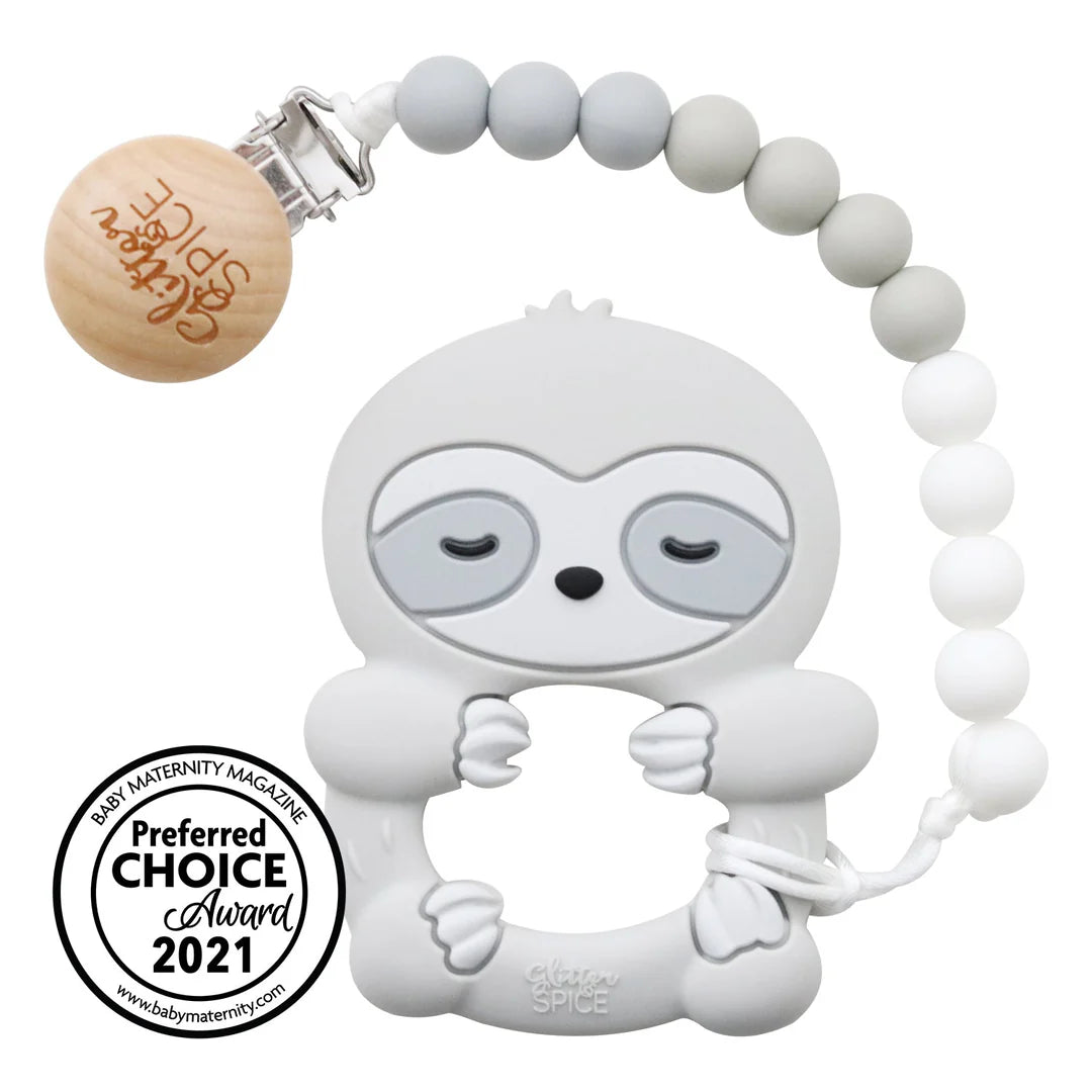 Glitter and Spice - Sloth Silicone Teether