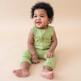 Kyte baby Ribbed Zippered Sleeveless Romper in Honu